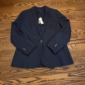J.Crew navy linen Parke blazer NWT size petite 6